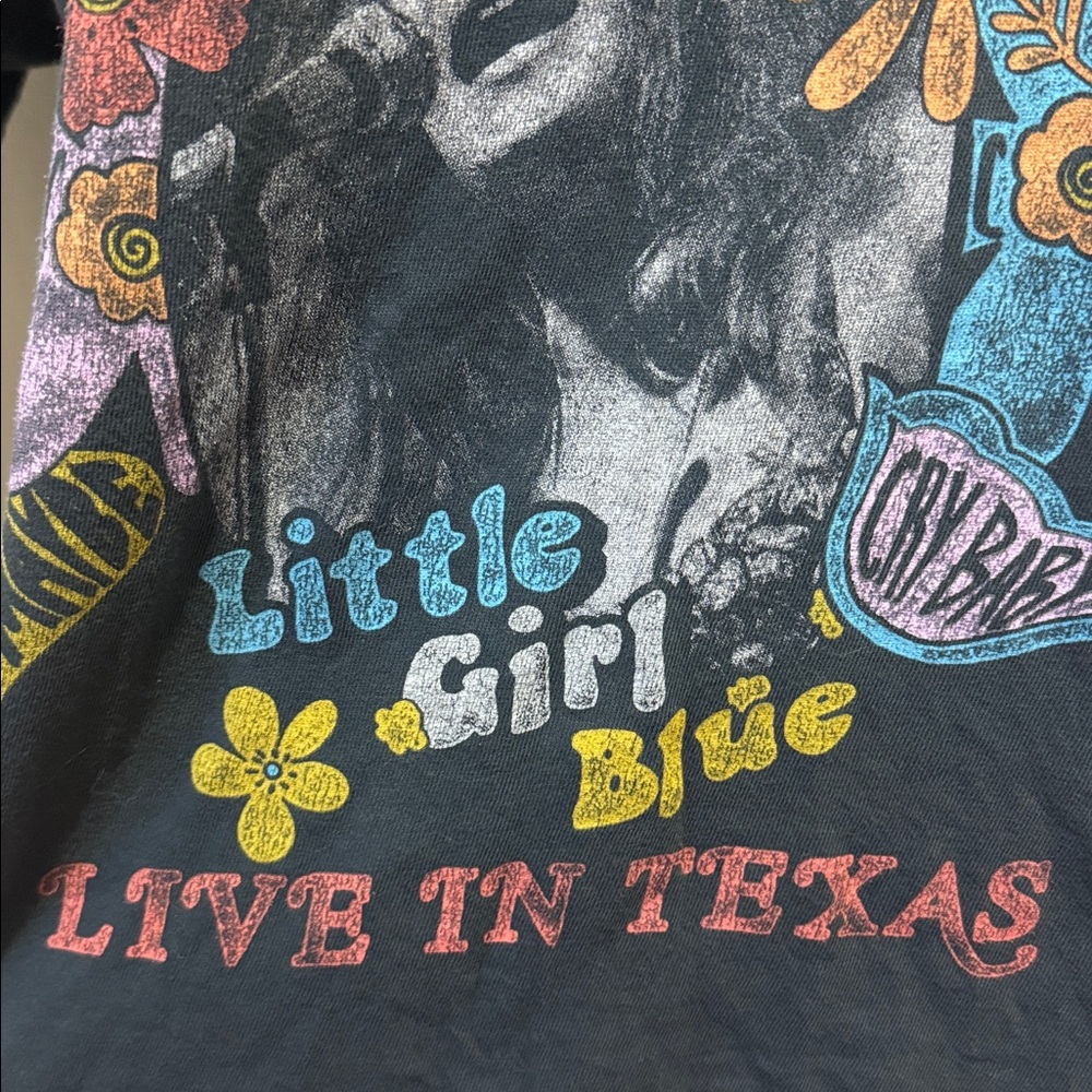 DAYDREAMER Janis Joplin LITTLE GIRL BLUE Tour Band T Shirt S Small $68 EUC - Picture 6 of 12